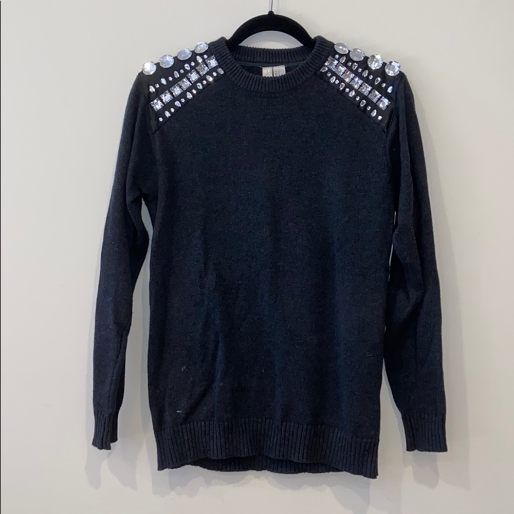 Gray Sweater with Gems